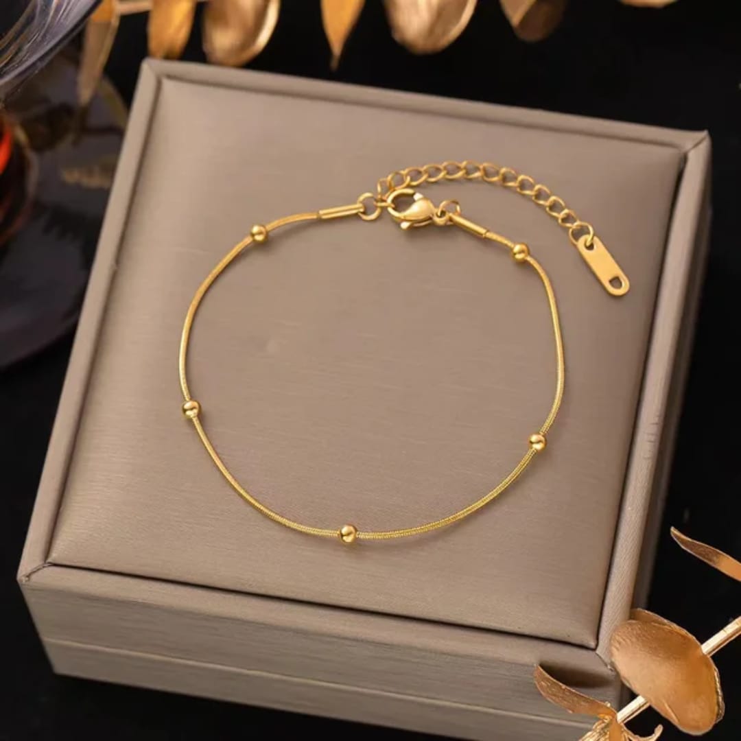 Bracciale con perline in acciaio inossidabile