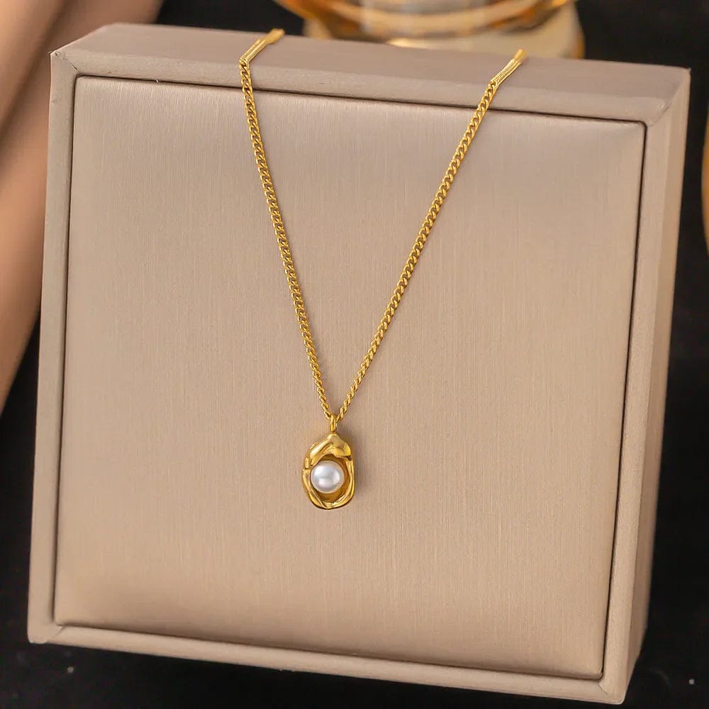Collana minimalista con perle barocche d’acqua dolce