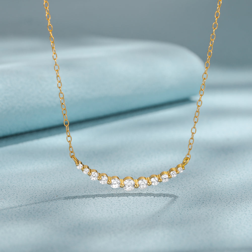 Collana con zirconi dorati