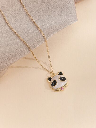Collana pendente con ciondolo panda