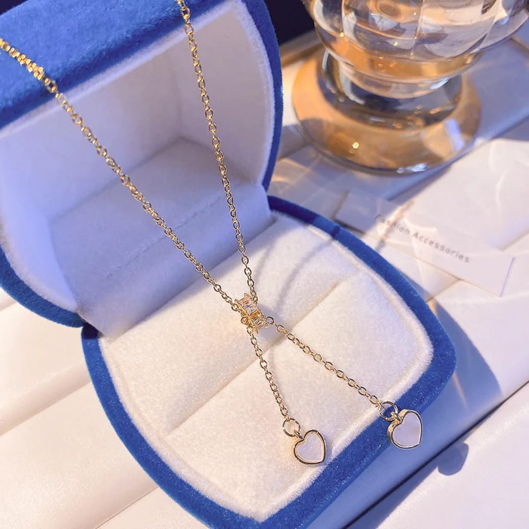 Collana 2 cuori pendenti