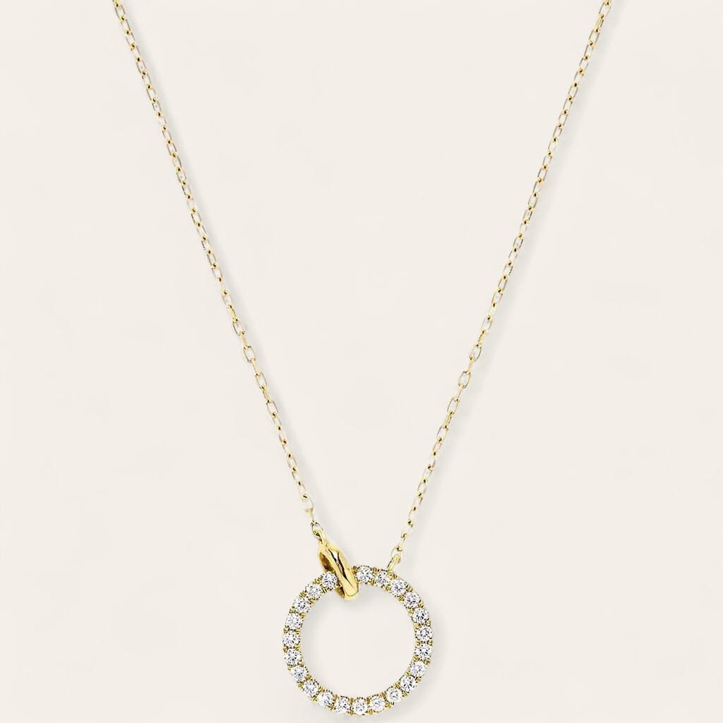 Collana pendente con cerchio