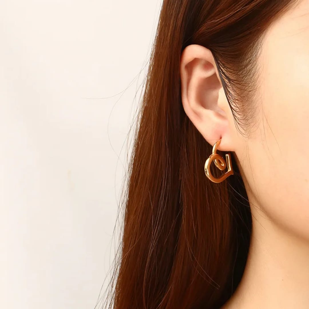 Orecchini cuore in acciaio inox