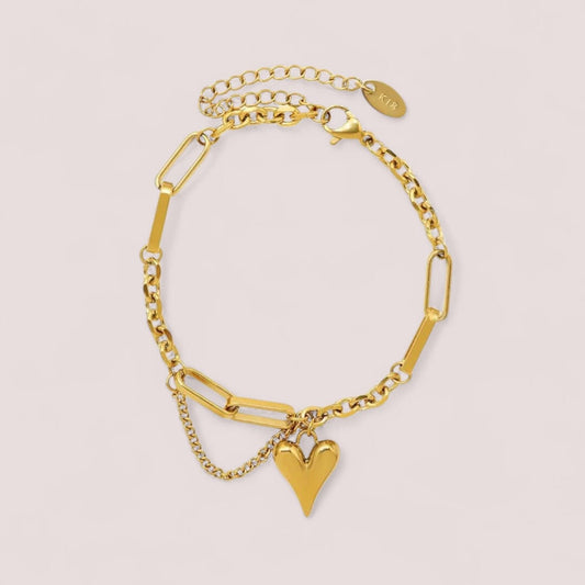 Bracciale a catena con cuore