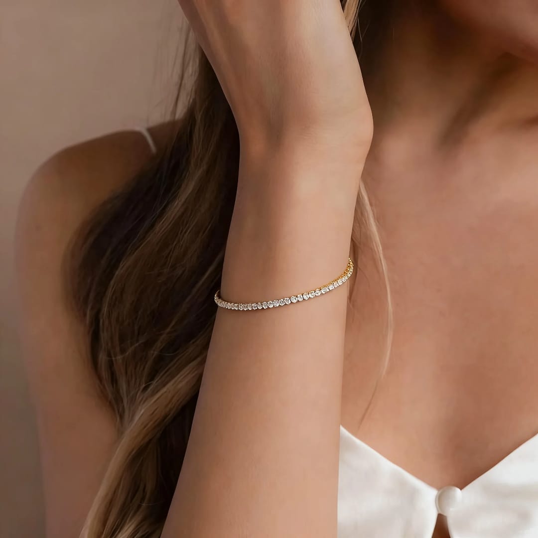 Bracciale tennis in acciaio inox