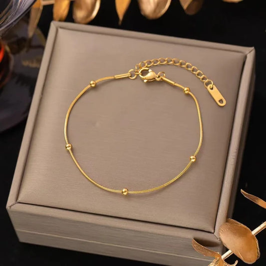 Bracciale con perline in acciaio inossidabile