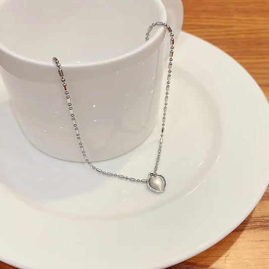 Collana con ciondolo cuore in acciaio inox