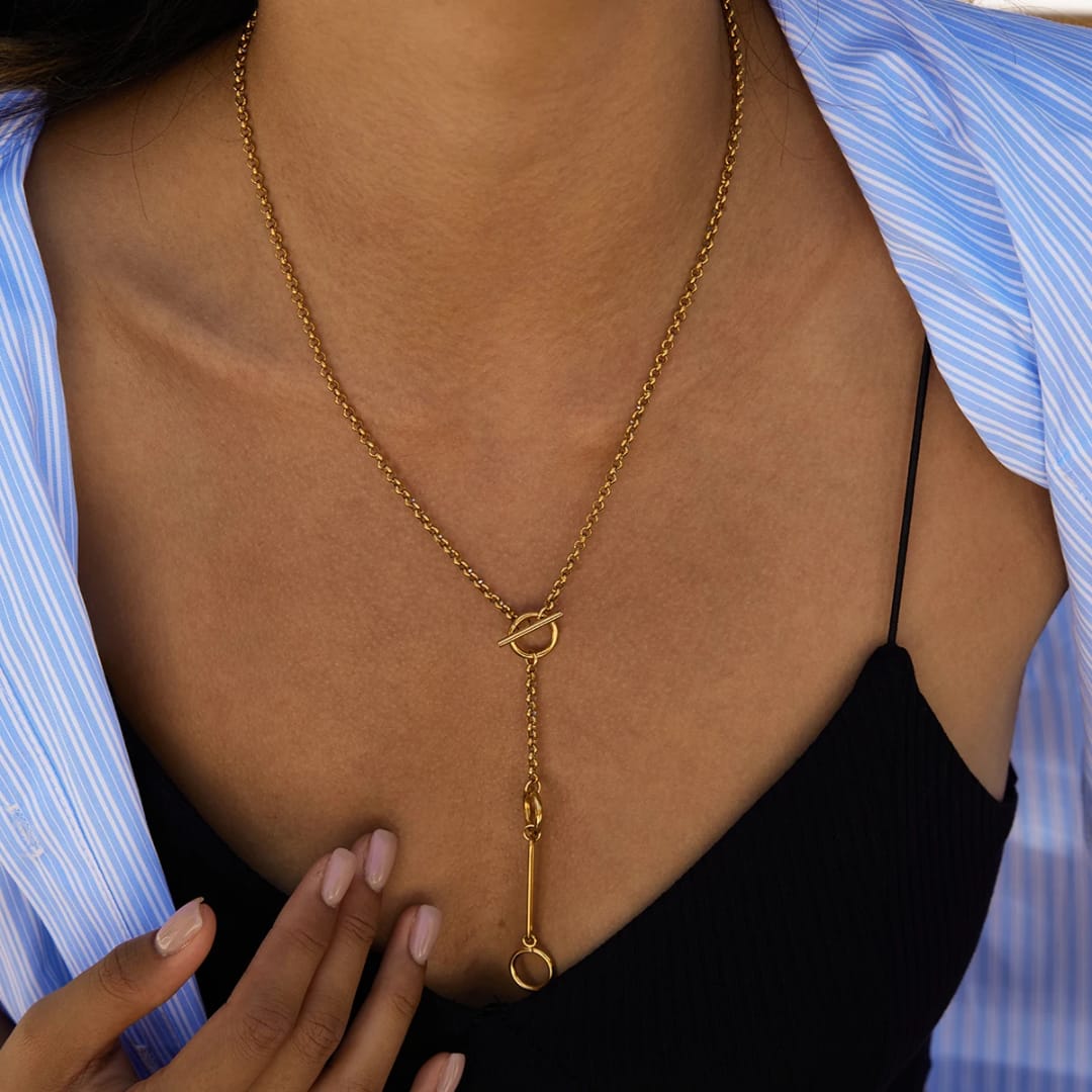 Collana pendente in acciaio inox