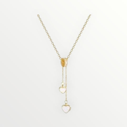 Collana 2 cuori pendenti