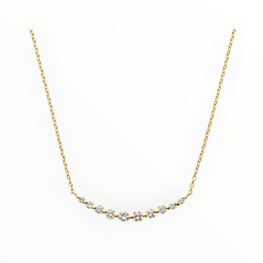 Collana con zirconi dorati