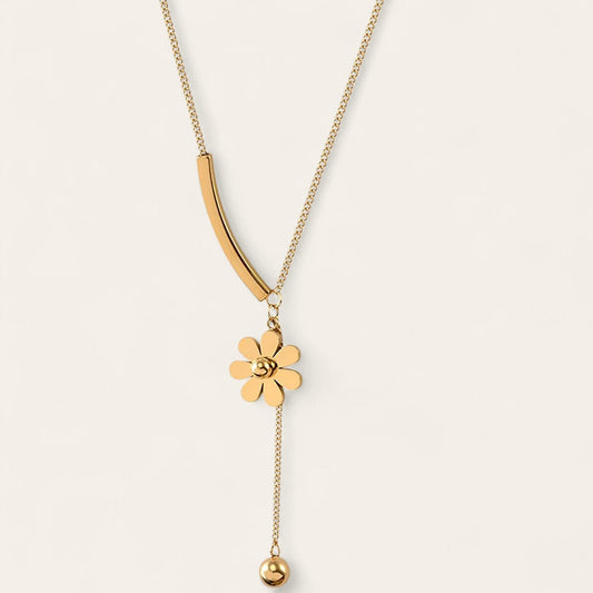 Collana di fiori margherita in oro placcato oro