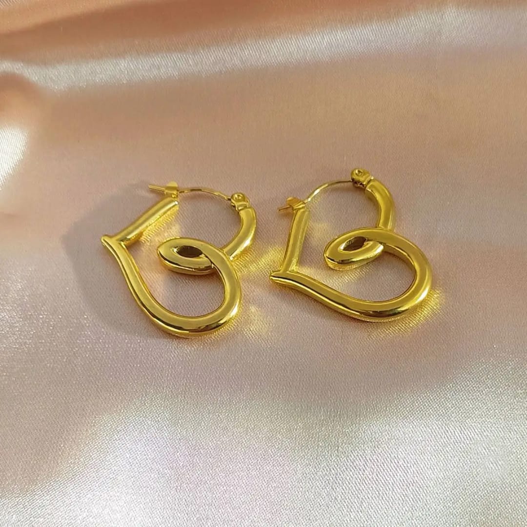 Orecchini cuore in acciaio inox